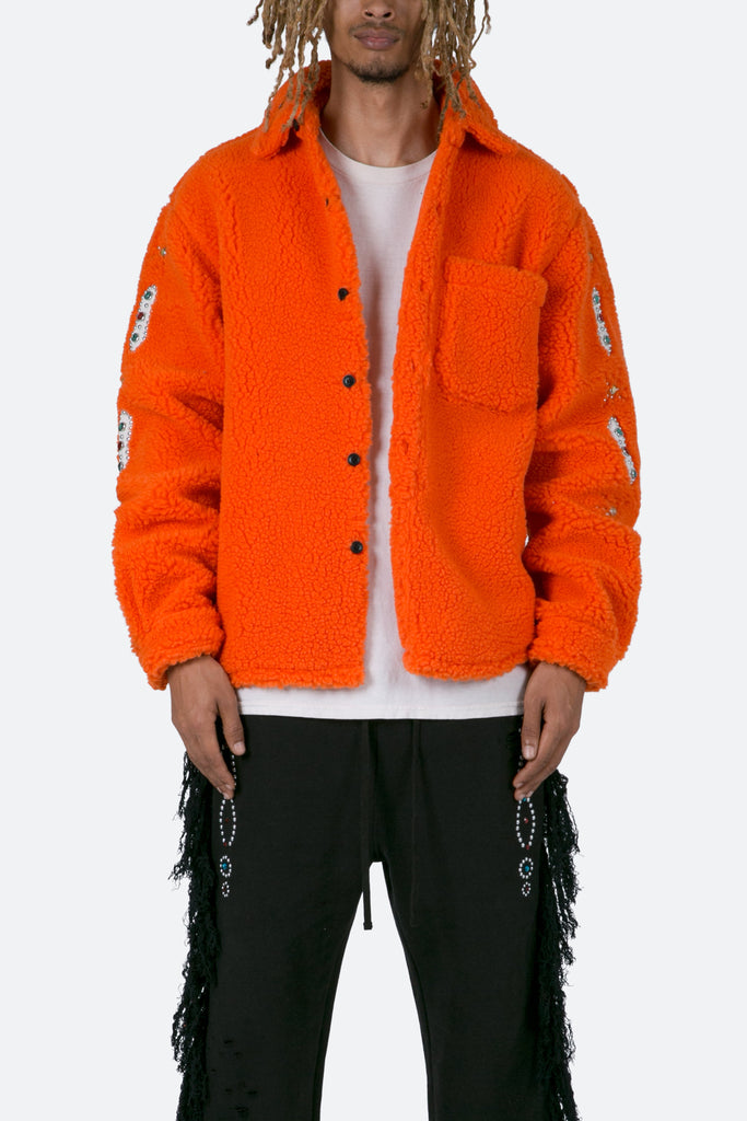 Jewel Sherpa Jacket - Orange