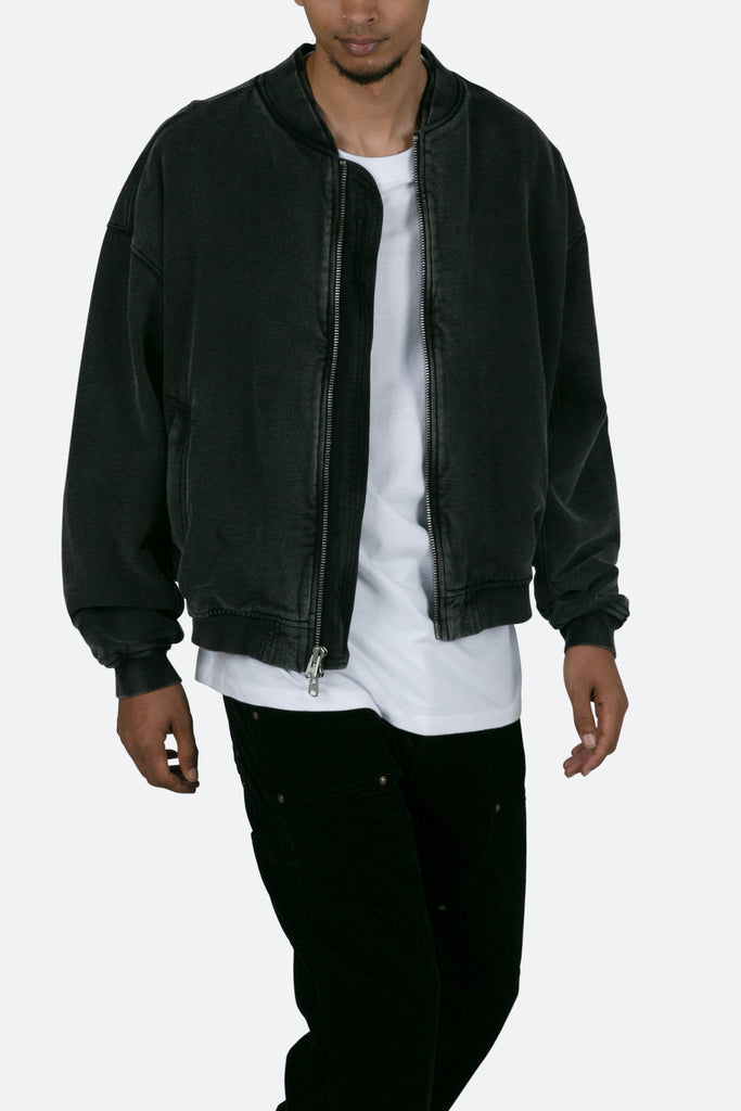 Layered Bomber Jacket - Black | mnml | shop now