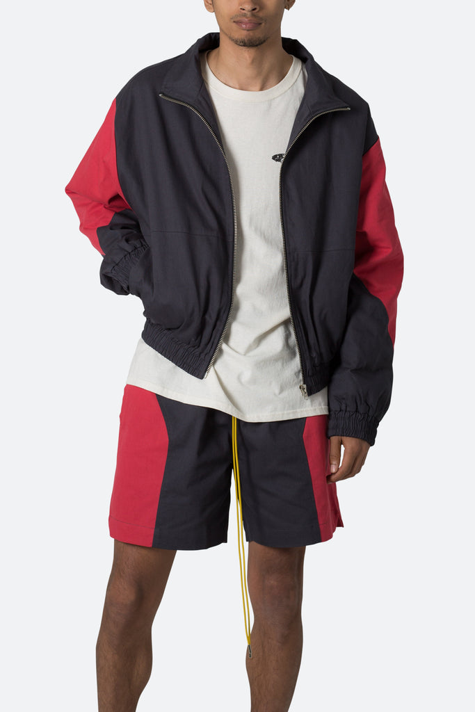 Twill Racing Jacket - Black/Red | mnml | shop now
