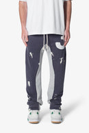 Pantalones deportivos con 3 parches de contraste - Azul
