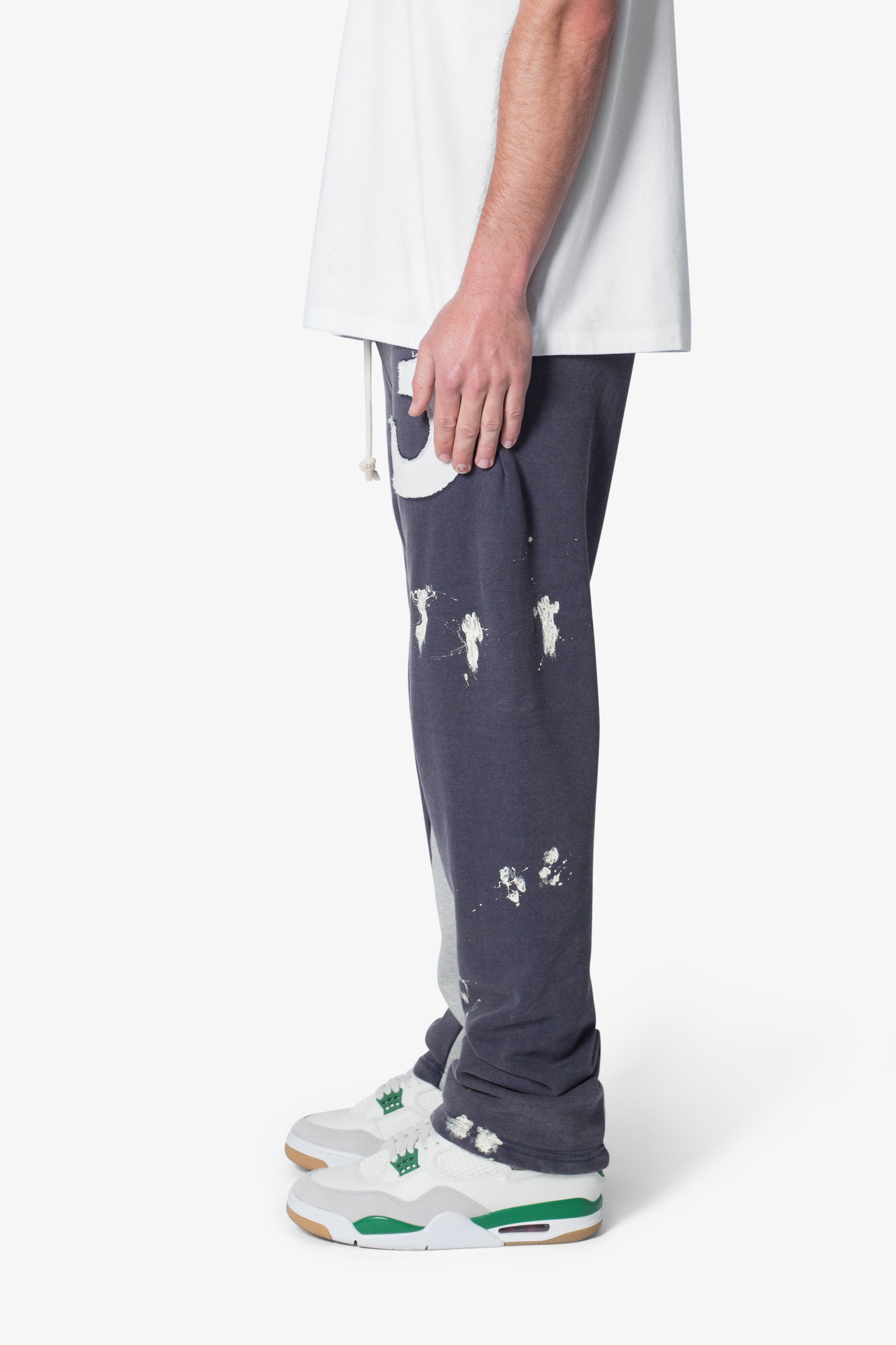【mnem】25SS★ [mnem] patch straight sweatpants 3-Patch-Contrast-Sweatpants-