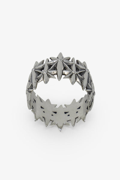 mnml/スターリングシルバー リング All-Around-Star-Sterling-
