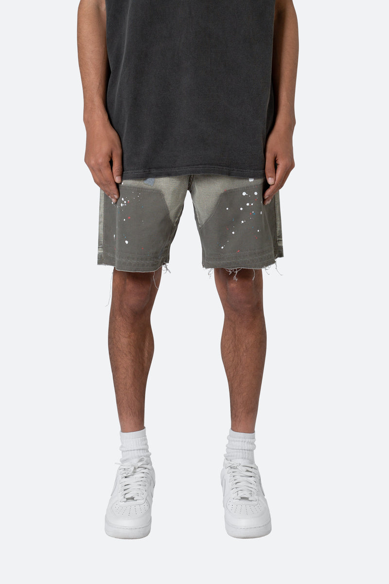 Distressed Cargo Shorts - Camo, mnml