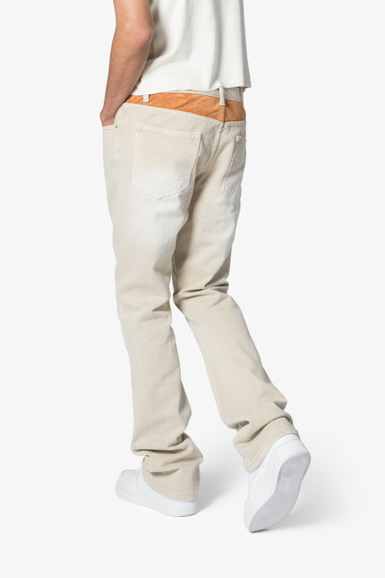 B375 Flare Denim - Light Tan