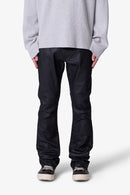 B447 Waxed Flare Denim - Black