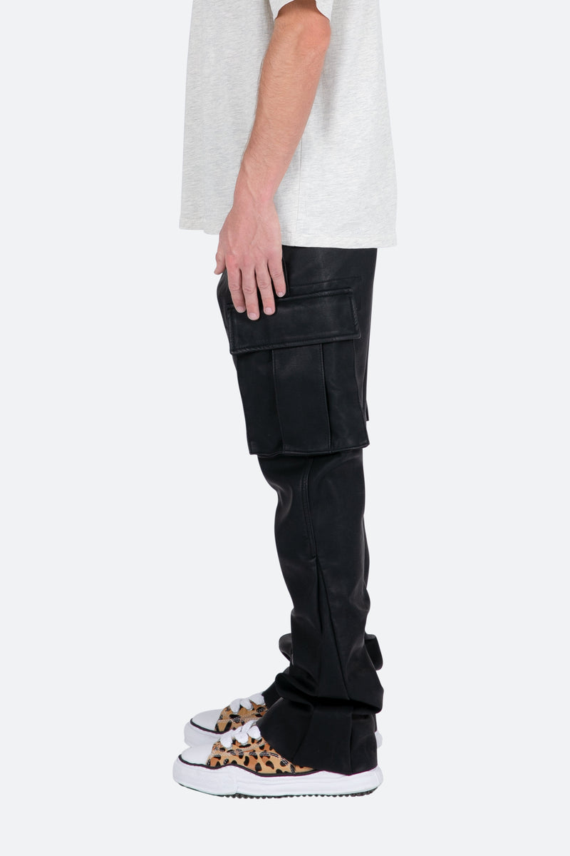 Cargo Flare Pants - Black