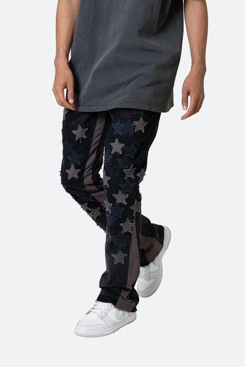 Nanci Black Star Flared Denim Jeans