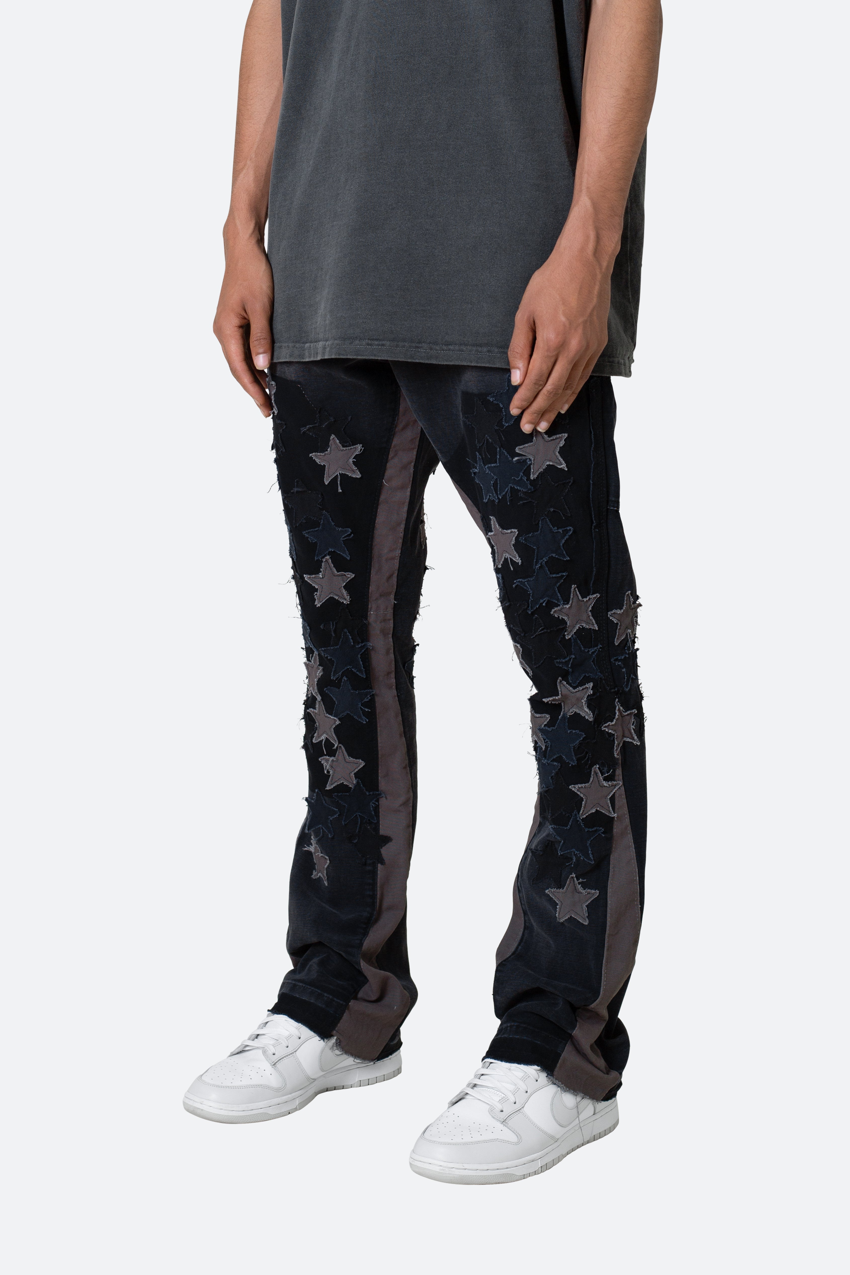 B451-Star-Flare-Denim-Black- 