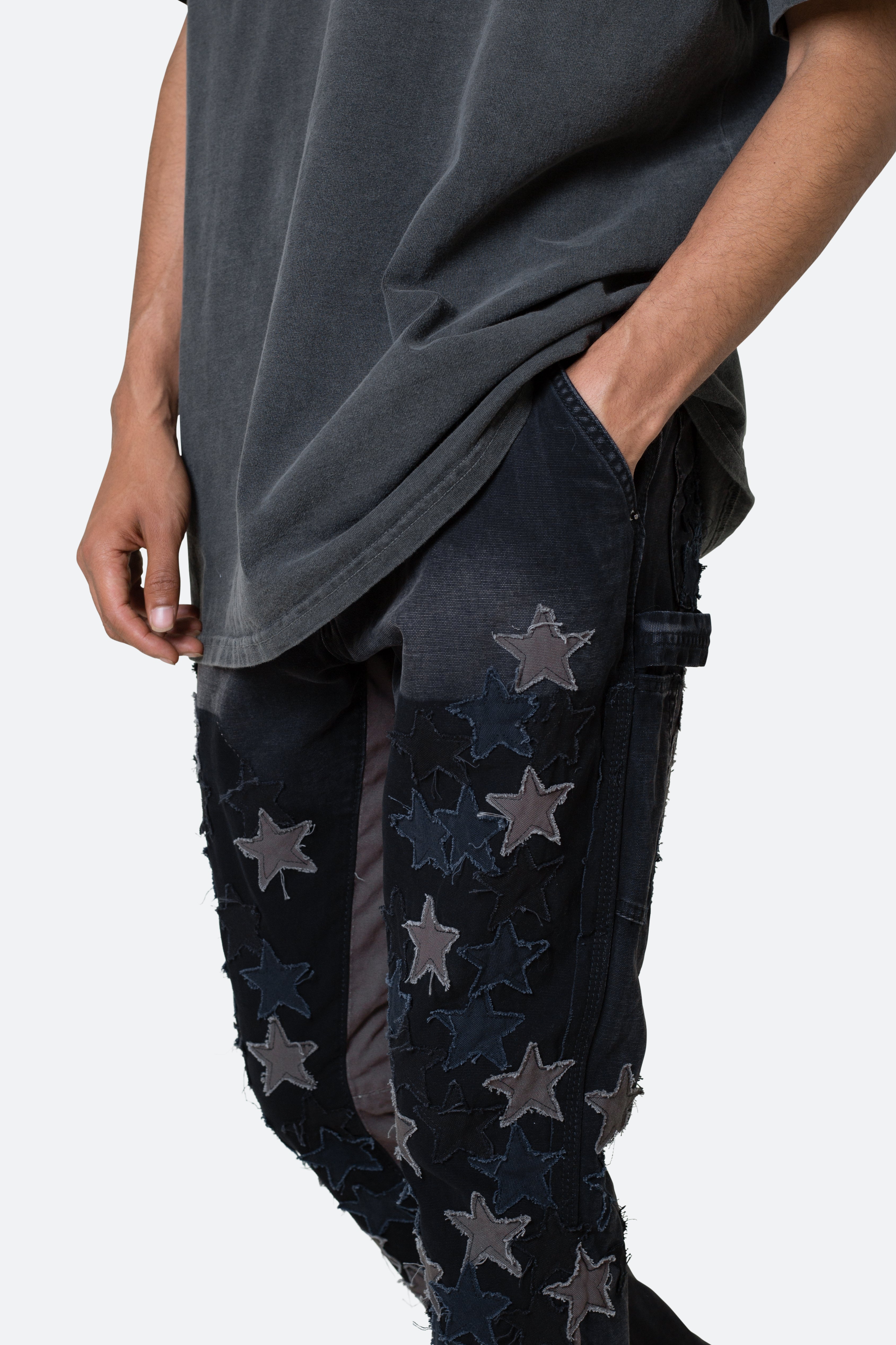 B451-Star-Flare-Denim-Black- 