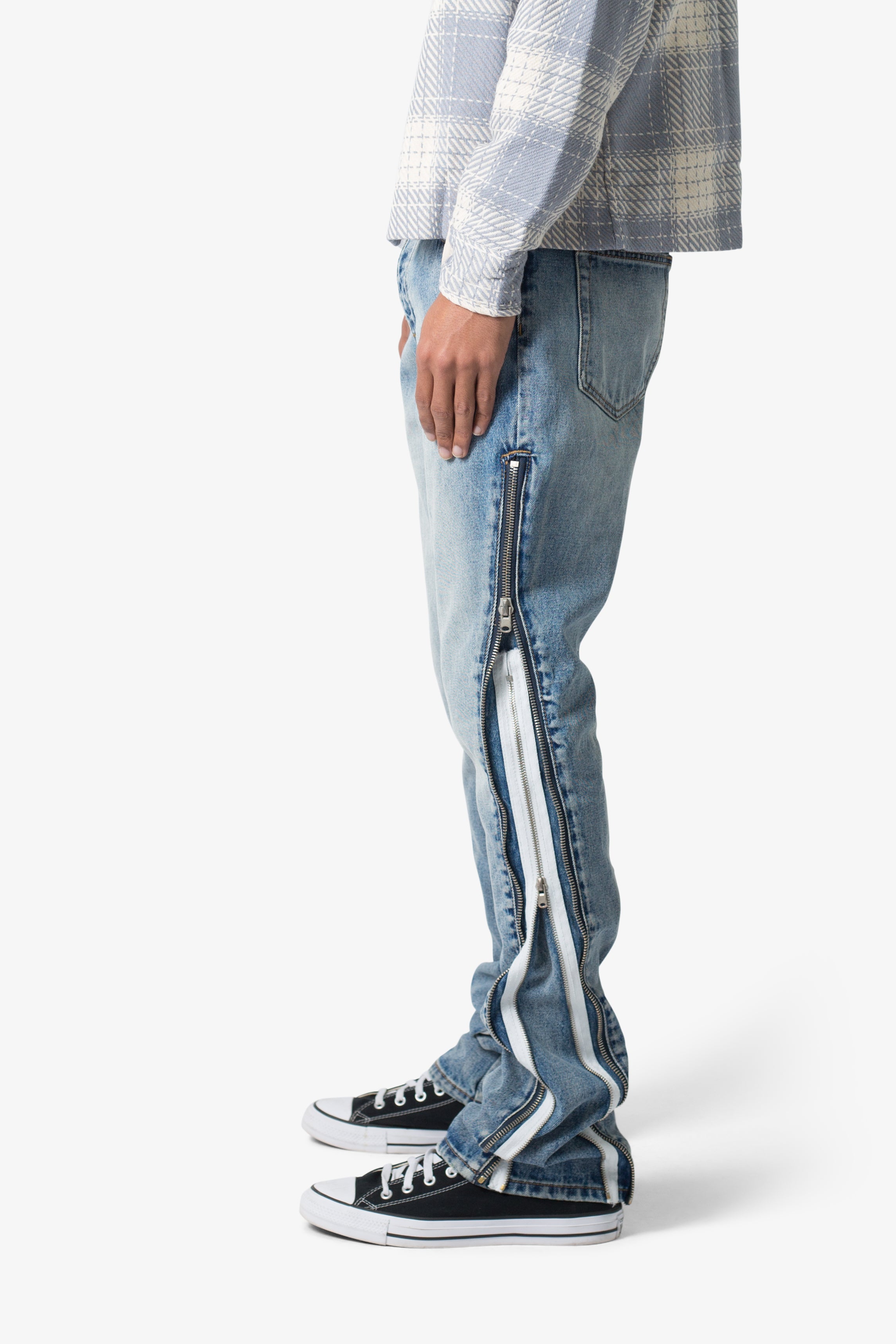 mnml デニム B574 Zipper Denim - Blue | mnml | shop now