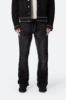 B576 Vaqueros acampanados estilo western - Negro