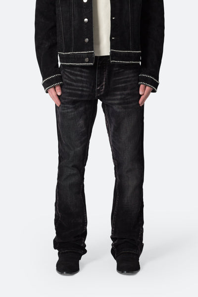 B576 Western Flare Denim - Black | mnml