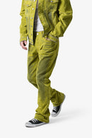 B576 Vaqueros acampanados estilo western - Verde