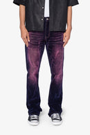 B577 Denim acampanado de ante - Morado