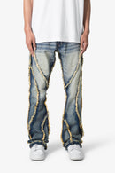 B638 Ethereal Flare Rip Denim - Azul medio