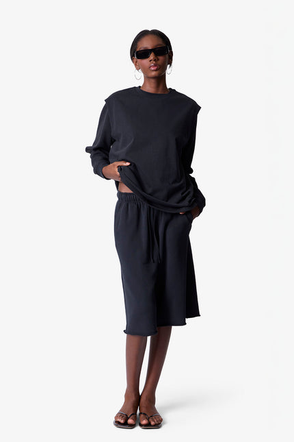 Long Sweatshorts - Black