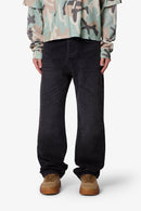 Vaqueros holgados - Negro estilo western