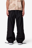Pantalones cargo extralargos de nailon - Negro