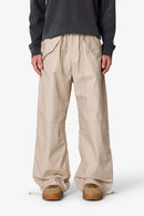 Pantalones cargo extralargos de nailon - Blanco roto