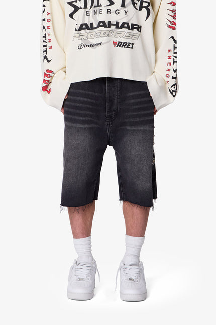 Pantalones cortos vaqueros holgados Mojave - Negro