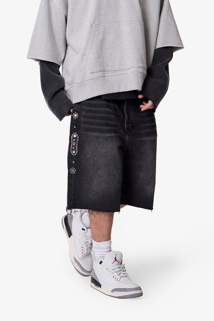 Baggy Mojave Denim Shorts - Black