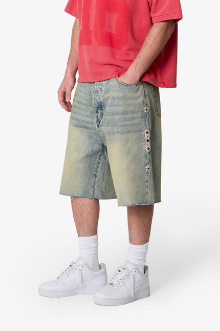 Baggy Mojave Denim Shorts - Blue