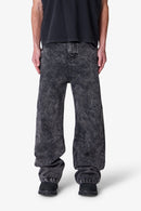 Jean baggy moto - Noir vintage