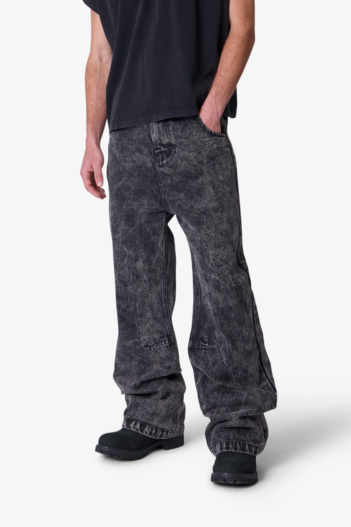 Baggy Moto Denim - Vintage Black | mnml