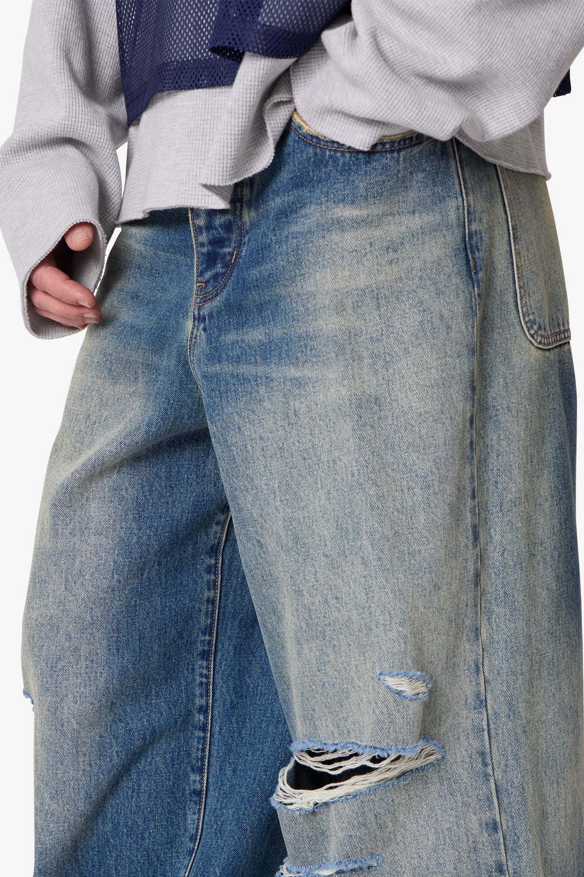 Baggy Rave Denim - Blue | mnml | shop now
