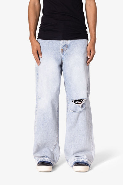 Light Blue Baggy Rave Denim - Size 28