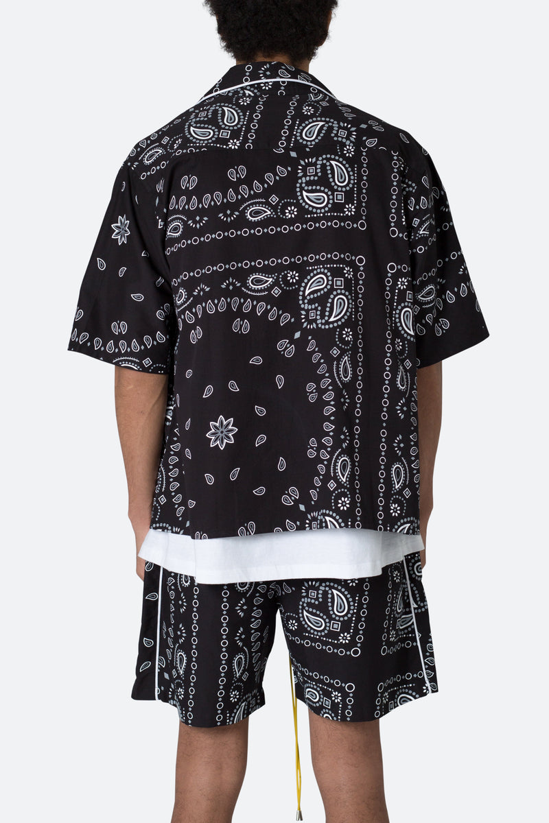 Bandana Paisley S/S Shirt - Black