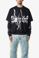 Camiseta de doble capa Barely Alive - Negra