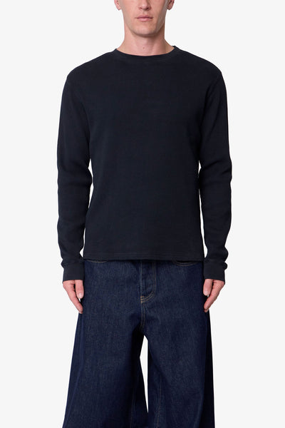 Basic Thermal L/S Tee - Black | mnml