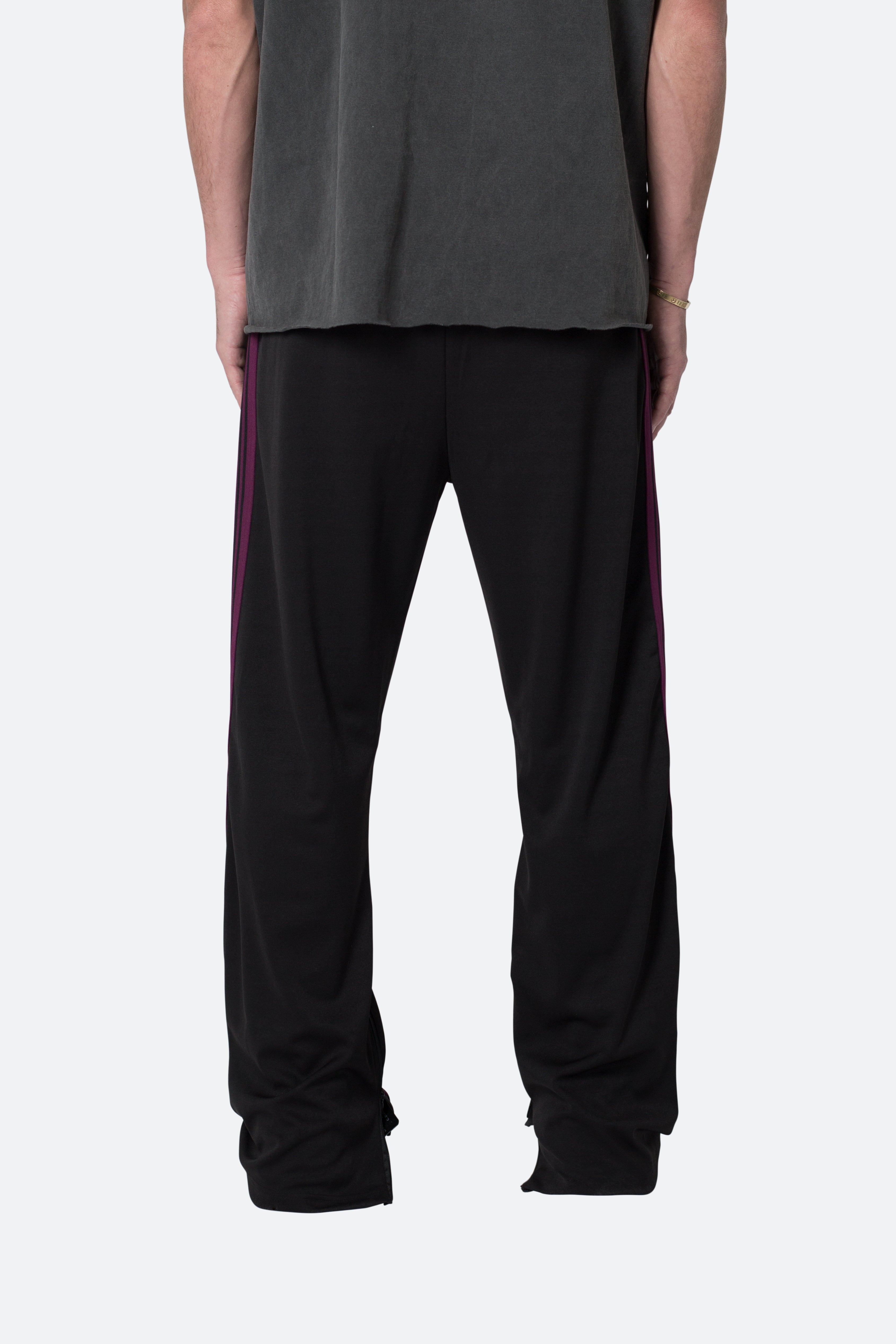 Bent Tape Track Pants - Black - Black / XS