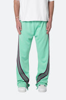 Bent Tape Track Pants - Green