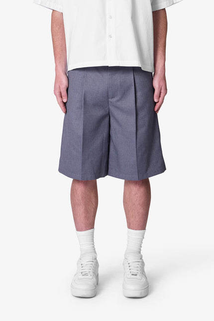 Big Pleated Shorts - Grey