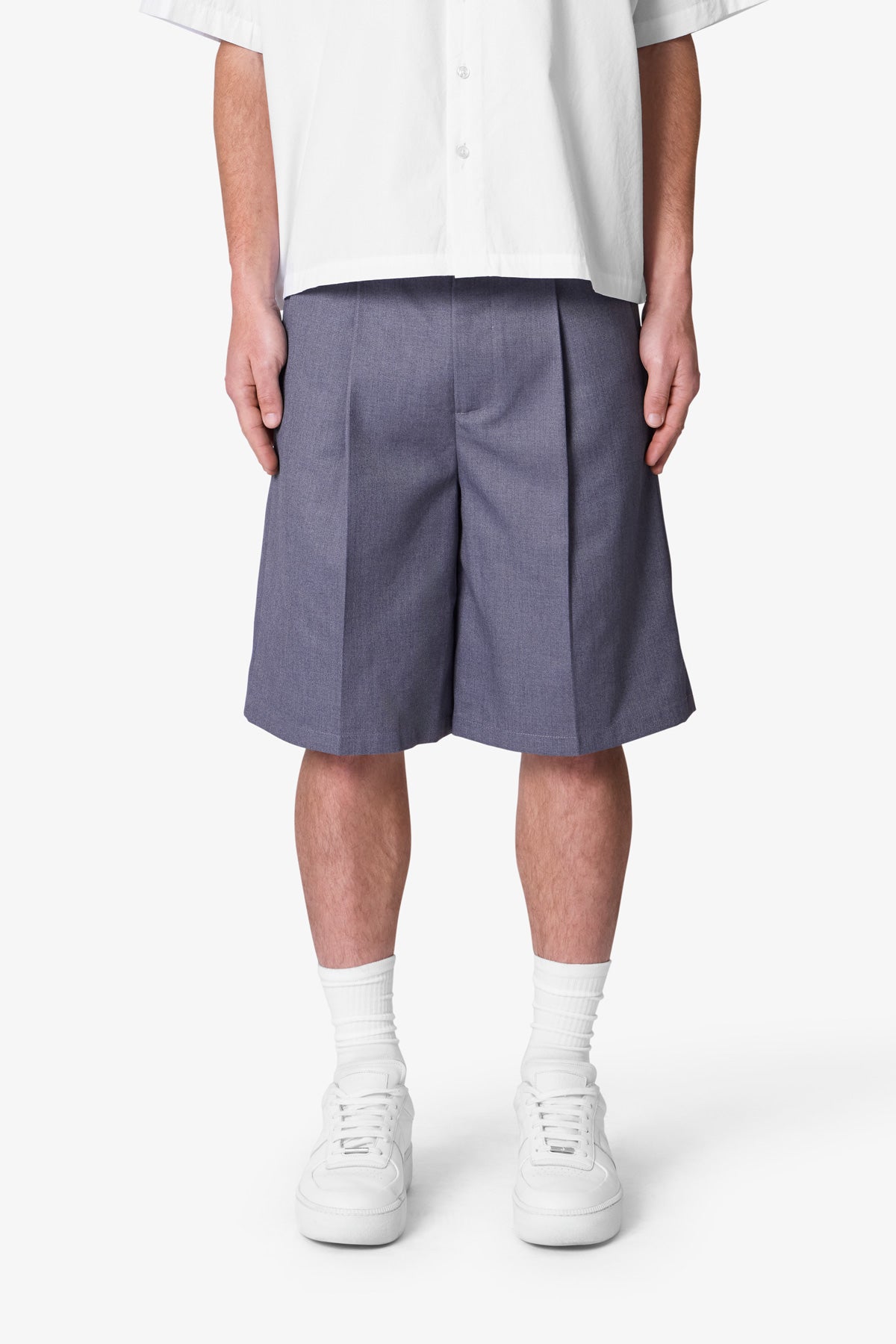 Ultra Baggy Sweatshorts - Heather Grey | mnml | shop now