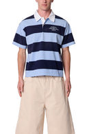Big Stripe S/S Rugby Shirt - Blue