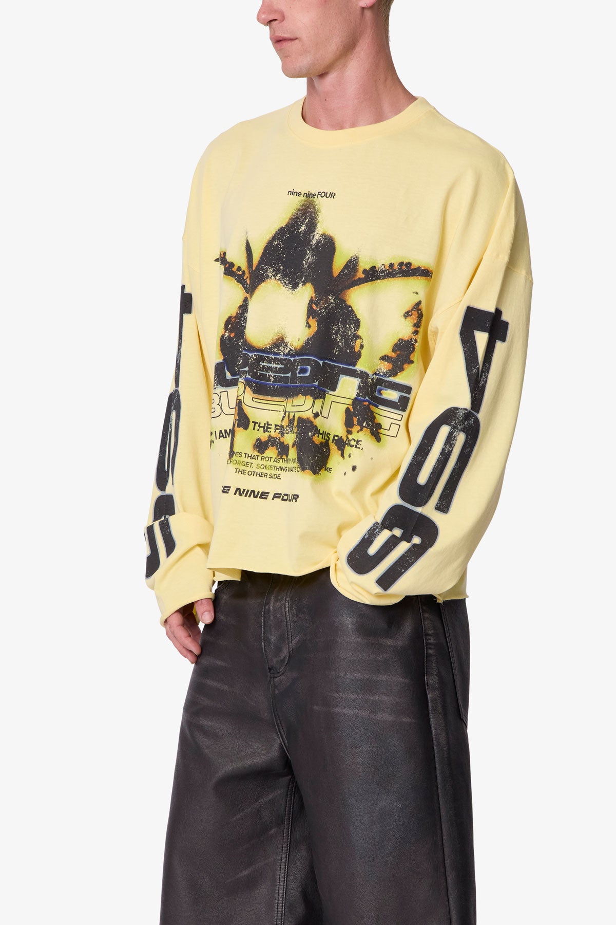 Bleeding L/S Tee - Yelllow | mnml