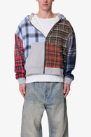 Sweat à capuche en flanelle à blocs - Multicolore