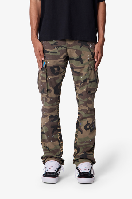 Bootcut Cargo Pants - Camo