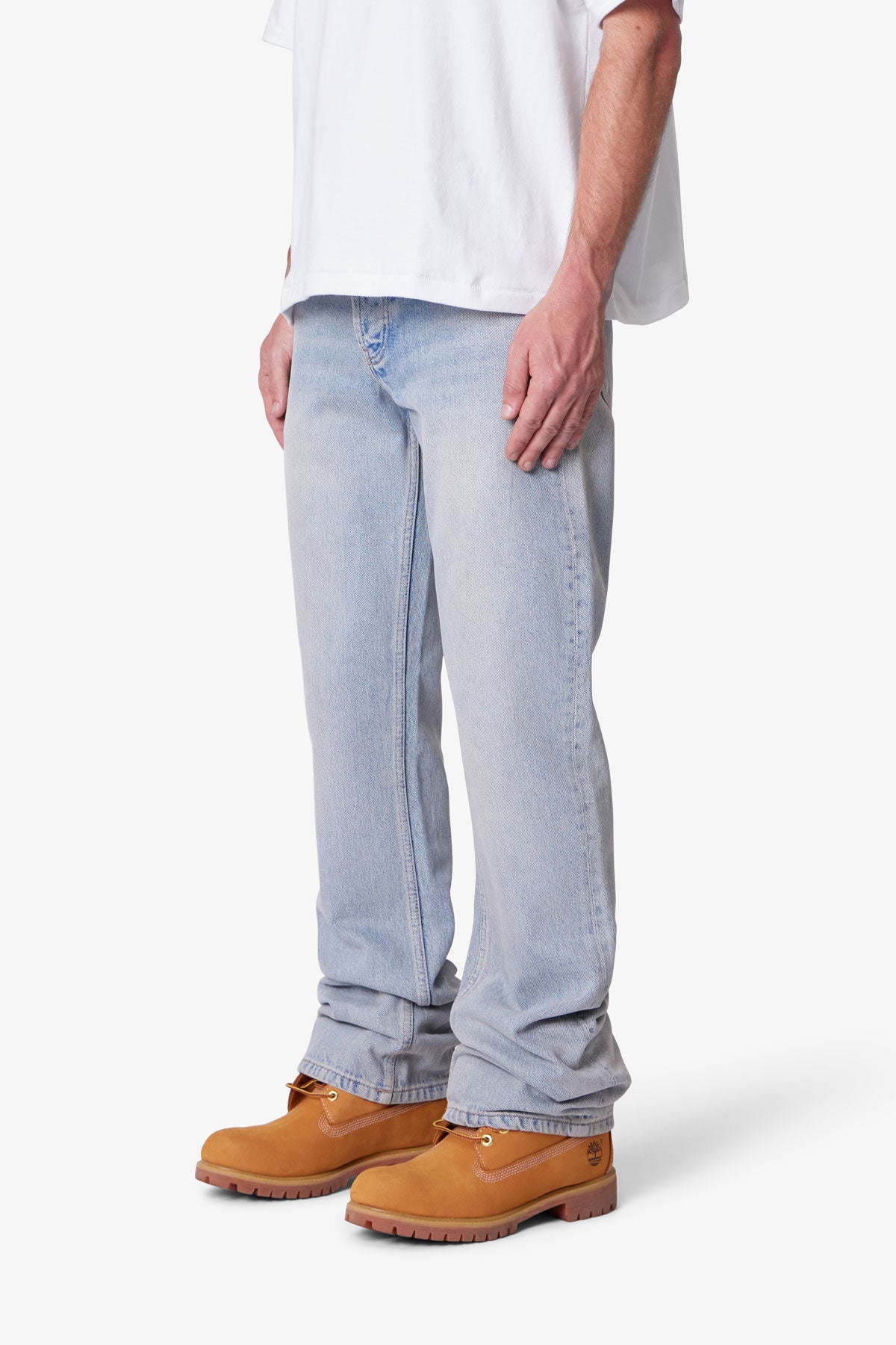 Bootcut Denim - Light Sand Washed Blue | mnml