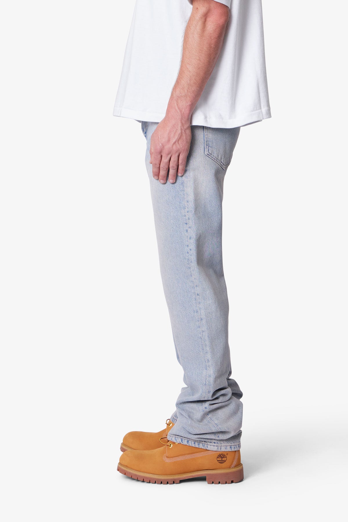 Bootcut Denim - Light Sand Washed Blue | mnml