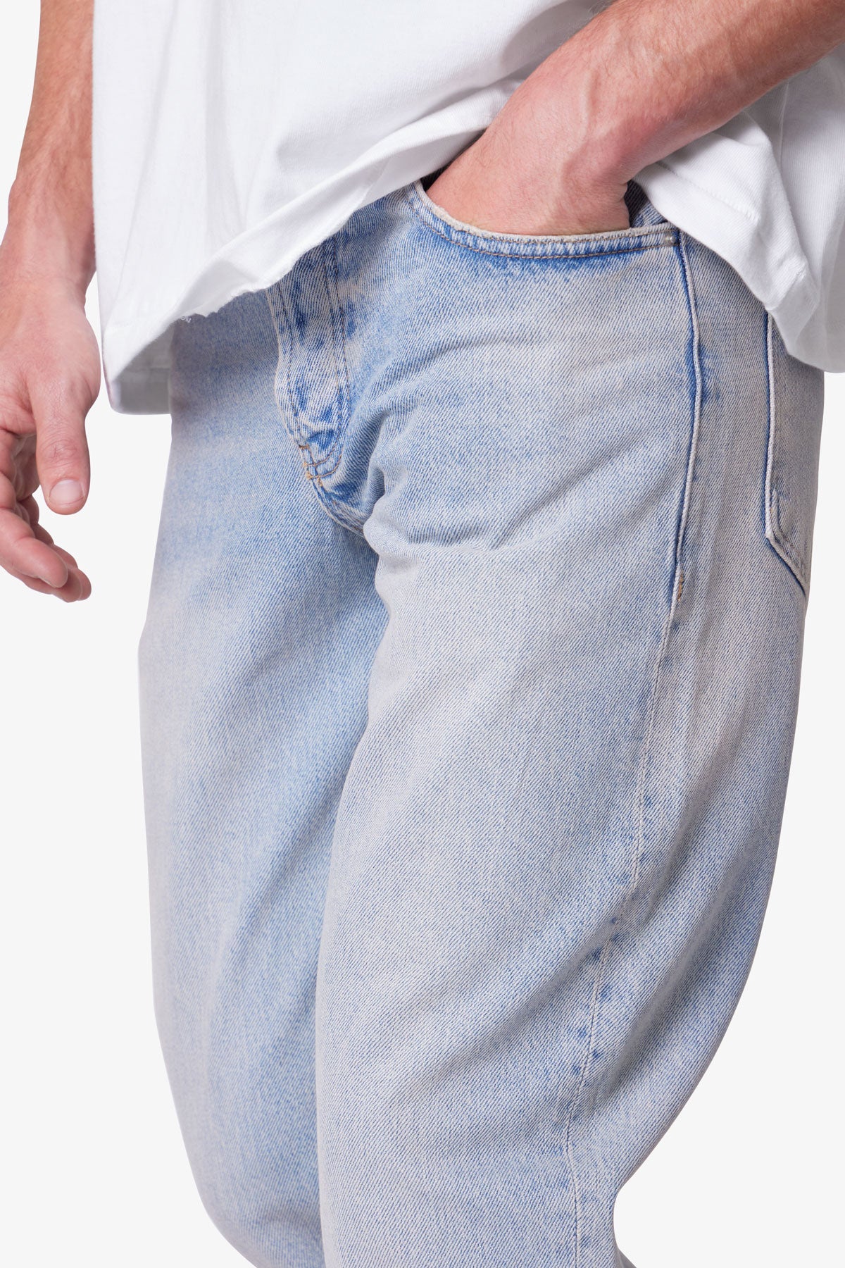 Bootcut Denim - Light Sand Washed Blue | mnml