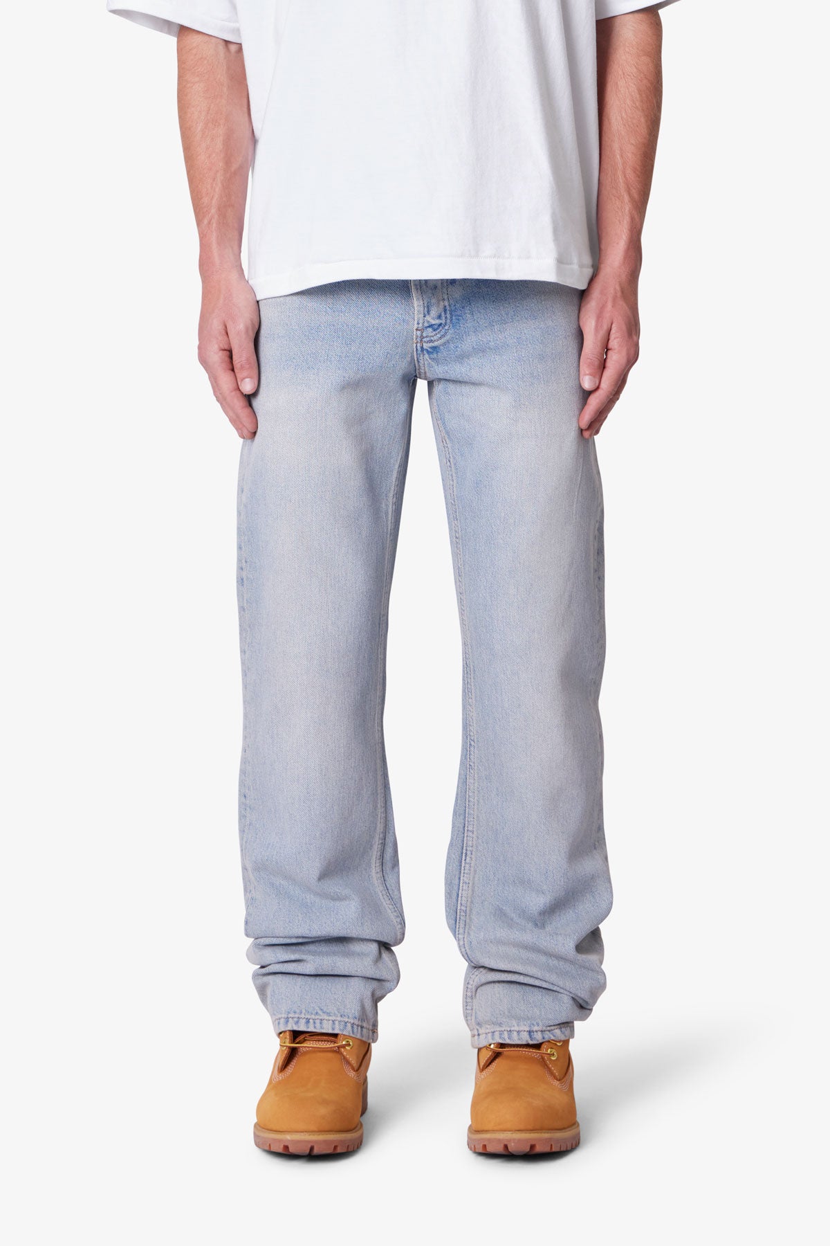 Bootcut Denim - Light Sand Washed Blue | mnml