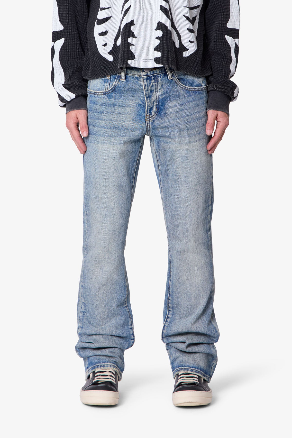 Bootcut Denim - Medium Blue | mnml