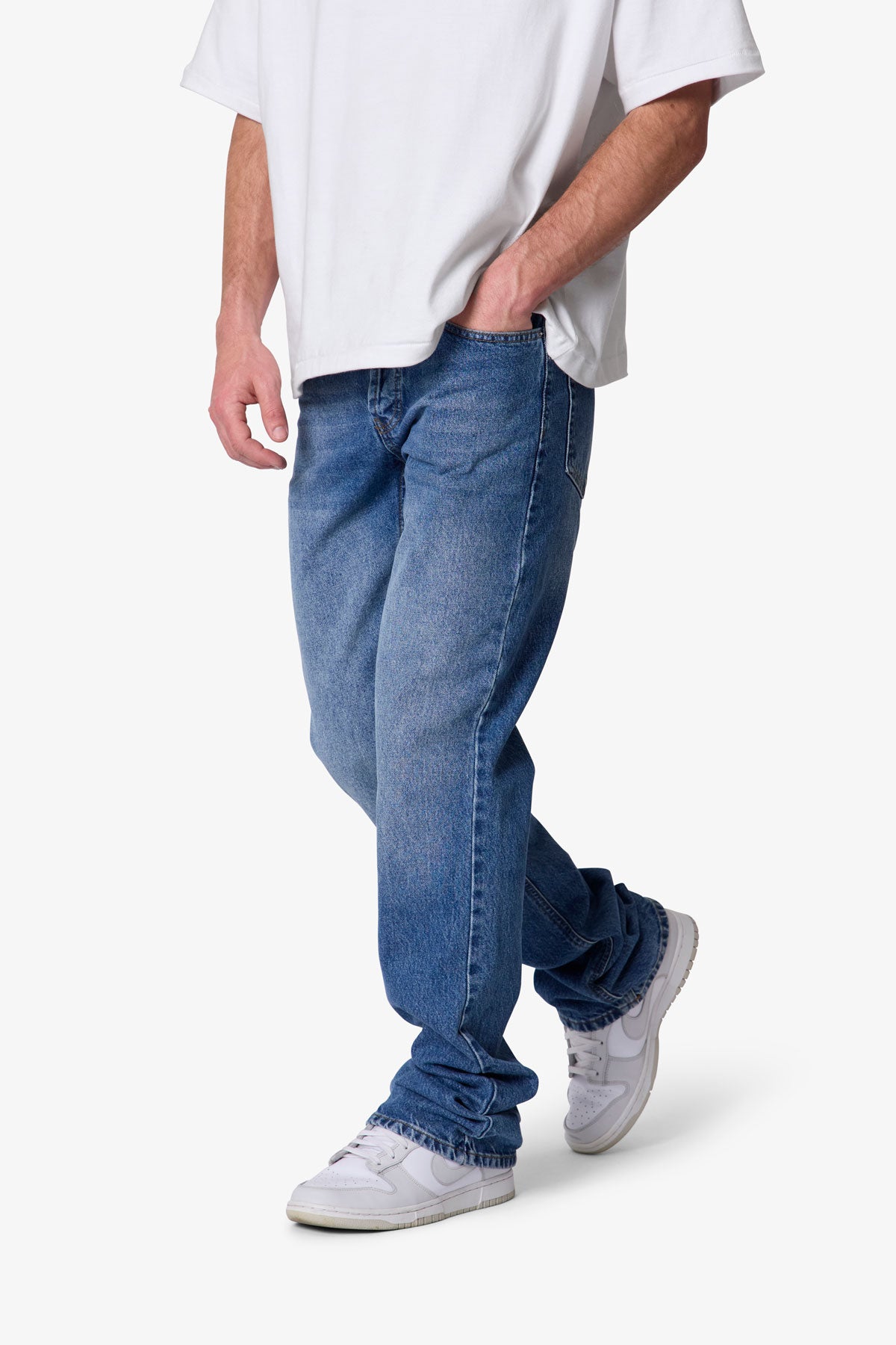 Bootcut Denim - Washed Blue | mnml