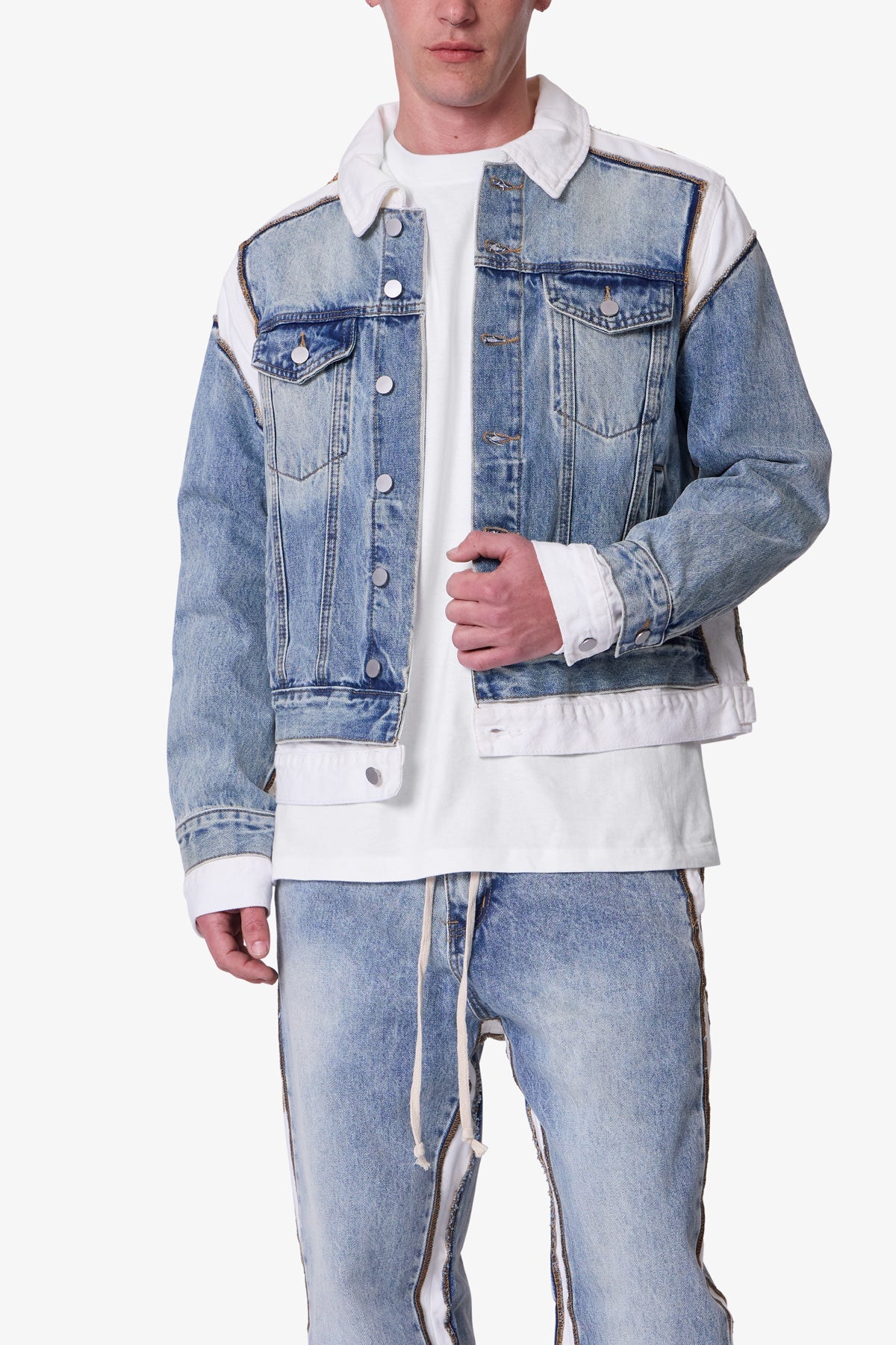 Border GN8 Jacket - Blue/White | mnml