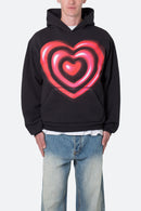 Sudadera con capucha Corazón Roto - Negro