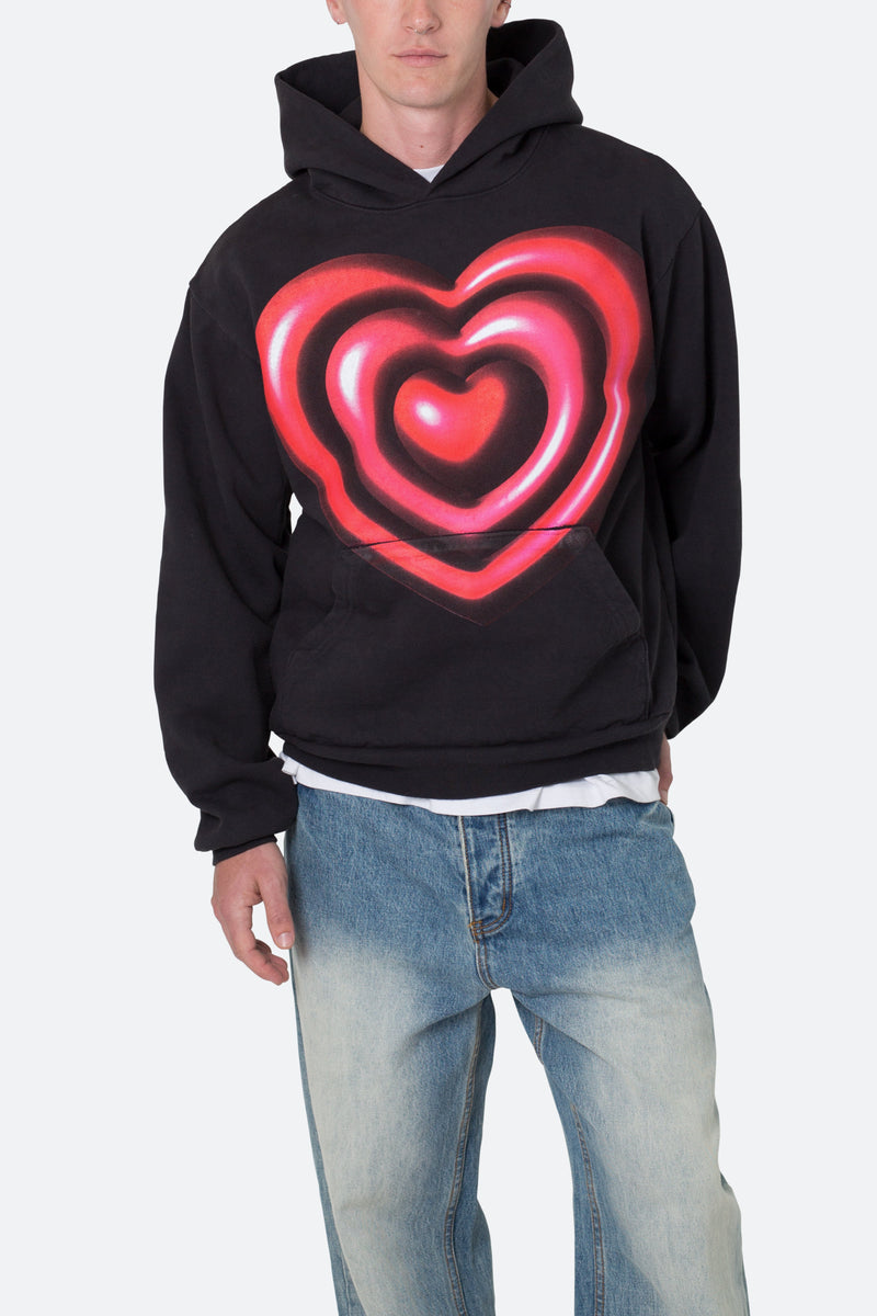 Black broken heart hoodie Clearance